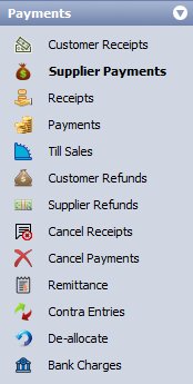 Payments Menu