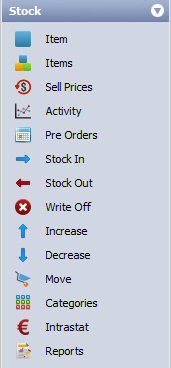 Stock Control Menu