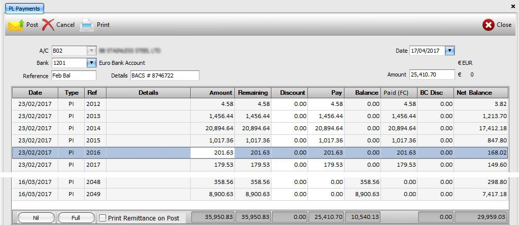 Supplier Payments