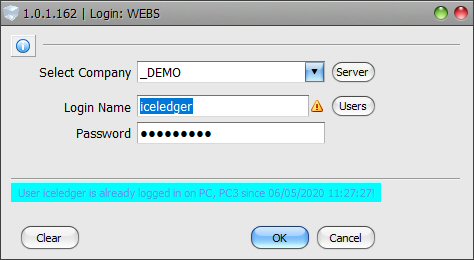Clear Logged In User Account